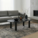 Ovaler Couchtisch aus Massivholz