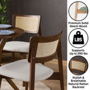 Rexa rundes Esstisch-Set aus massiver Eiche – 2 bis 6 Sitzplätze (Walnussfarbe) 