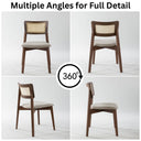 Rexa rundes Esstisch-Set aus massiver Eiche – 2 bis 6 Sitzplätze (Walnussfarbe) 