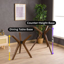 counter height table base, solid wood butterfly table base 
 2
