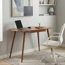 Curved Desk with Drawer – Handcrafted Rounded Edge Home Office Desk in Birch Plywood