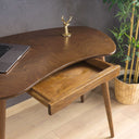 Kidney Shaped Desk with Drawer, Handcrafted Birch Plywood Home Office Desk 14