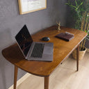 Curved Desk with Drawer – Handcrafted Rounded Edge Home Office Desk in Birch Plywood 1