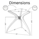 Solid Wood Round Dining Curvella Table Base 3-Legs
