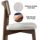 Rexa rundes Esstisch-Set aus massiver Eiche – 2 bis 6 Sitzplätze (Walnussfarbe) 