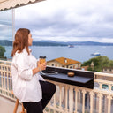 Balcony Railing Table Balcony Bar Rail Table Compact Balcony Table Portable Balcony Bar Table