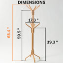 freestanding coat rack, solid wood coat stand  10