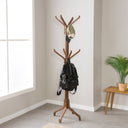 freestanding coat rack, solid wood coat stand  2