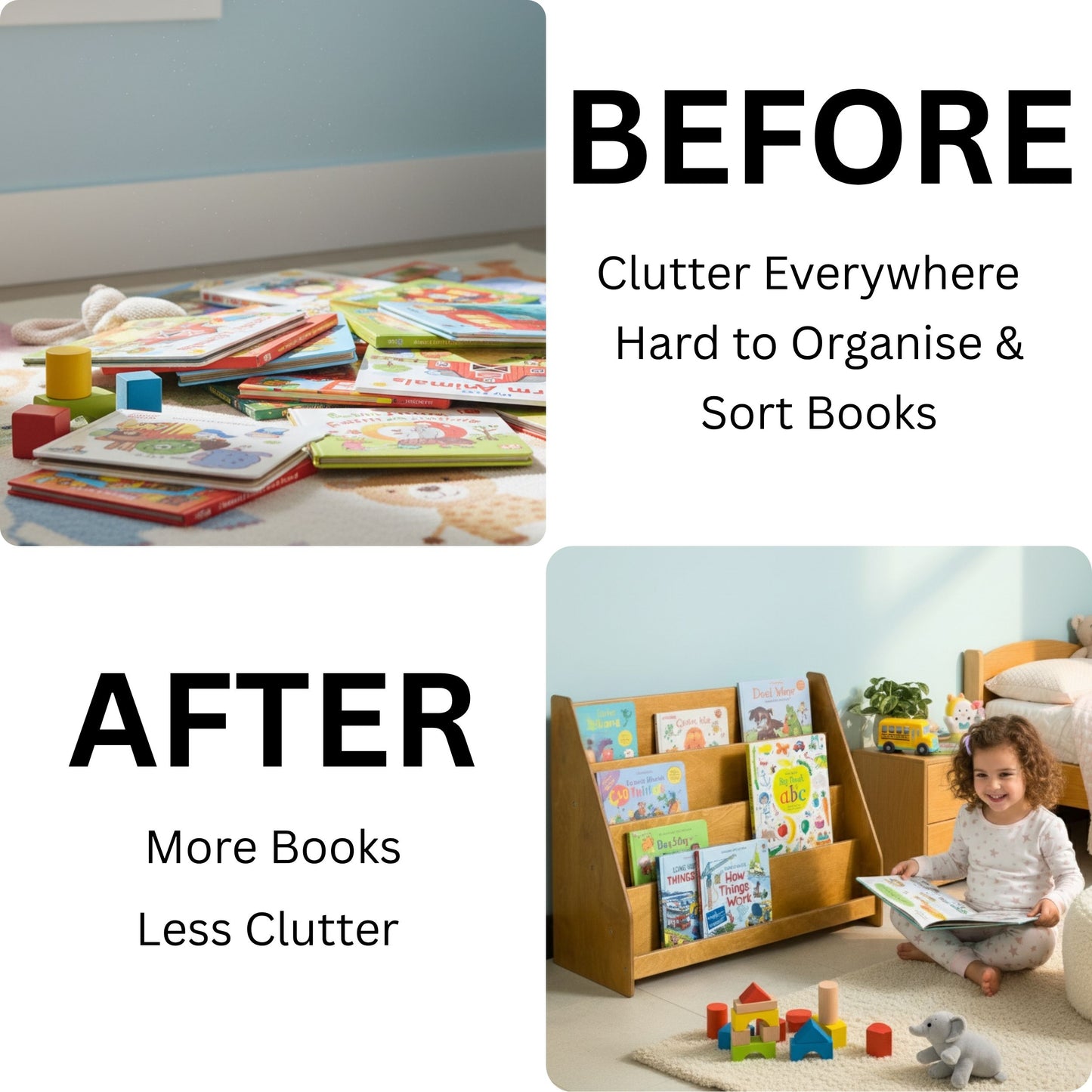 Freestanding Montessori Bookshelf