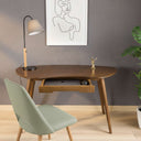 Kidney Shaped Desk with Drawer, Handcrafted Birch Plywood Home Office Desk 5