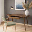 Kidney Shaped Desk with Drawer, Handcrafted Birch Plywood Home Office Desk 12