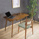 Rectangle Wooden Desk with Drawer - Mid Century Modern Home Office Desk 6