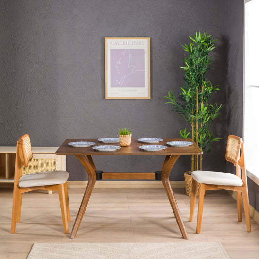 Modern Rectangular Dining Table with Butterfly Legs