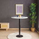 modern bistro table, round bar height table with tulip base 10