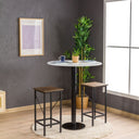 modern bistro table, round bar height table with tulip base 12