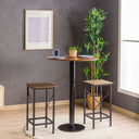 modern bistro table, round bar height table with tulip base 4