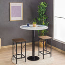 modern bistro table, round bar height table with tulip base 8