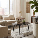 modern oval coffee table, oval wood coffee table with solid legs 9