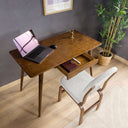 Rectangle Wooden Desk with Drawer - Mid Century Modern Home Office Desk 6