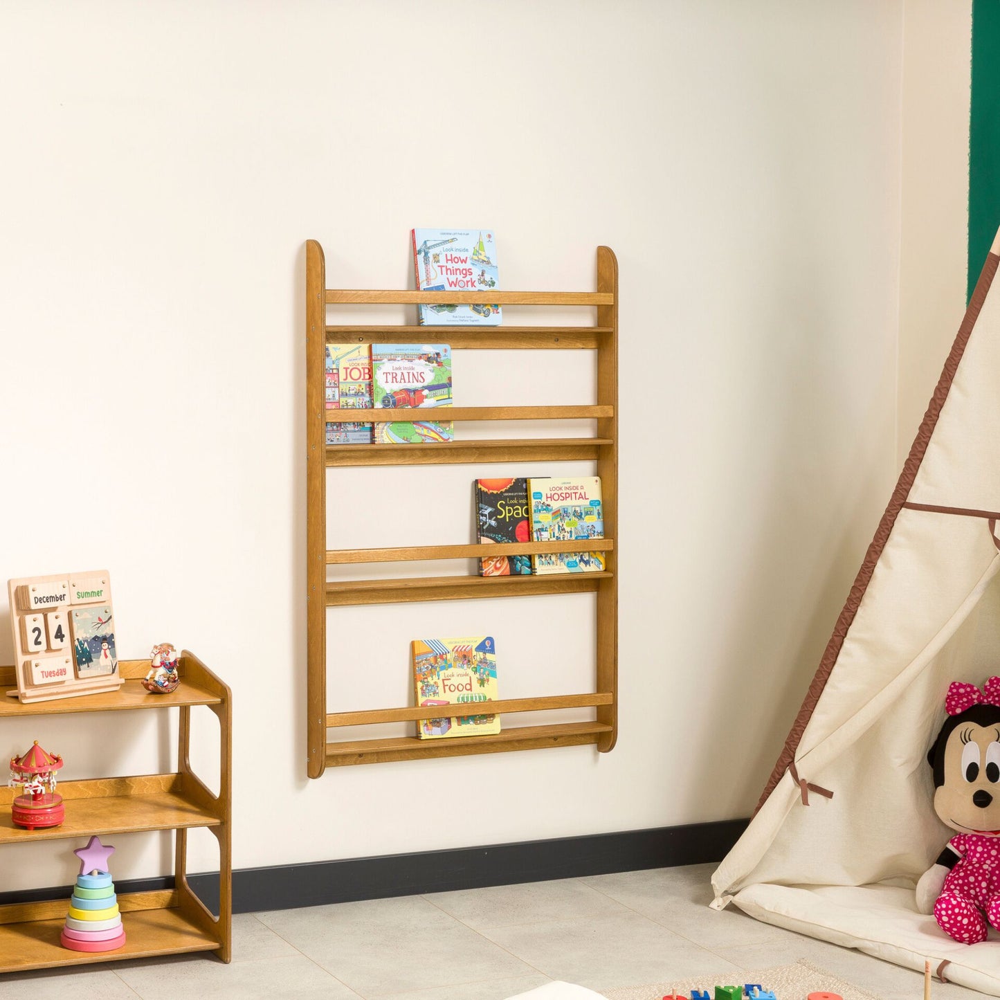 Wall-Mounted Montessori Bookshelf