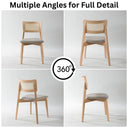 Irem Solid Wood Dining Chairs - Set of 2 (Natural Color)