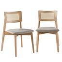 Irem Solid Wood Dining Chairs - Set of 2 (Natural Color)
