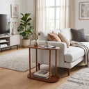 Solid Wood Oval Side Table