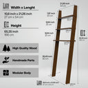 over the toilet ladder shelf, freestanding bathroom storage shelf  4