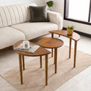 Solid Wood Round Nesting Coffee Table