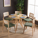 round dining table set, solid oak dining table with rattan chairs 15
