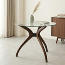 Curvella Glass Round Dining Table – 3-Leg