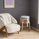 Talia Minimalist Low Stool (Set of 2)