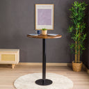 rustic bistro table, solid wood bar height table 4