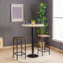 rustic bistro table, solid wood bar height table 7
