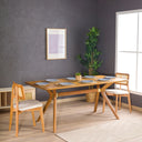 Rustic Rectangle Dining Table with Butterfly Pedestal Legs