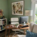 Kidney Home Office Desk in yellow room