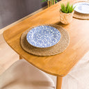 Modern Solid Oak Rectangle Dining Table with Rounded Side