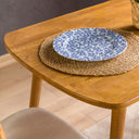 Modern Solid Oak Rectangle Dining Table with Rounded Side