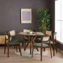 Rexa rundes Esstisch-Set aus massiver Eiche – 2 bis 6 Sitzplätze (Walnussfarbe) 