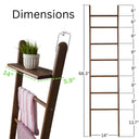 Solid Pine Wood Blanket Ladder