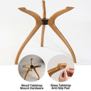 Solid Wood Round Dining Curvella Table Base 3-Legs