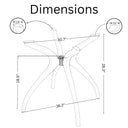 Solid Wood Round Dining Curvella Table Base 4-Legs