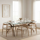 Solid Wood Rectangle Dining Curvella Table Base 4-Legs