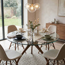 Solid Wood Round Dining Curvella Table Base 3-Legs