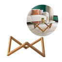 wood coffee table base, geometric coffee table pedestal 6