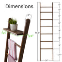 wooden blanket ladder ,decorative ladder shelf for living room 13