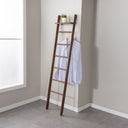 wooden blanket ladder ,decorative ladder shelf for living room 3