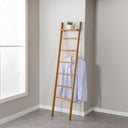 wooden blanket ladder ,decorative ladder shelf for living room 4