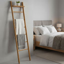 wooden blanket ladder ,decorative ladder shelf for living room 5