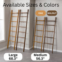 wooden blanket ladder ,decorative ladder shelf for living room 9